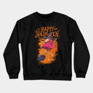 Halloween Happy Halloween Funny Flamingo Costume Crewneck Sweatshirt